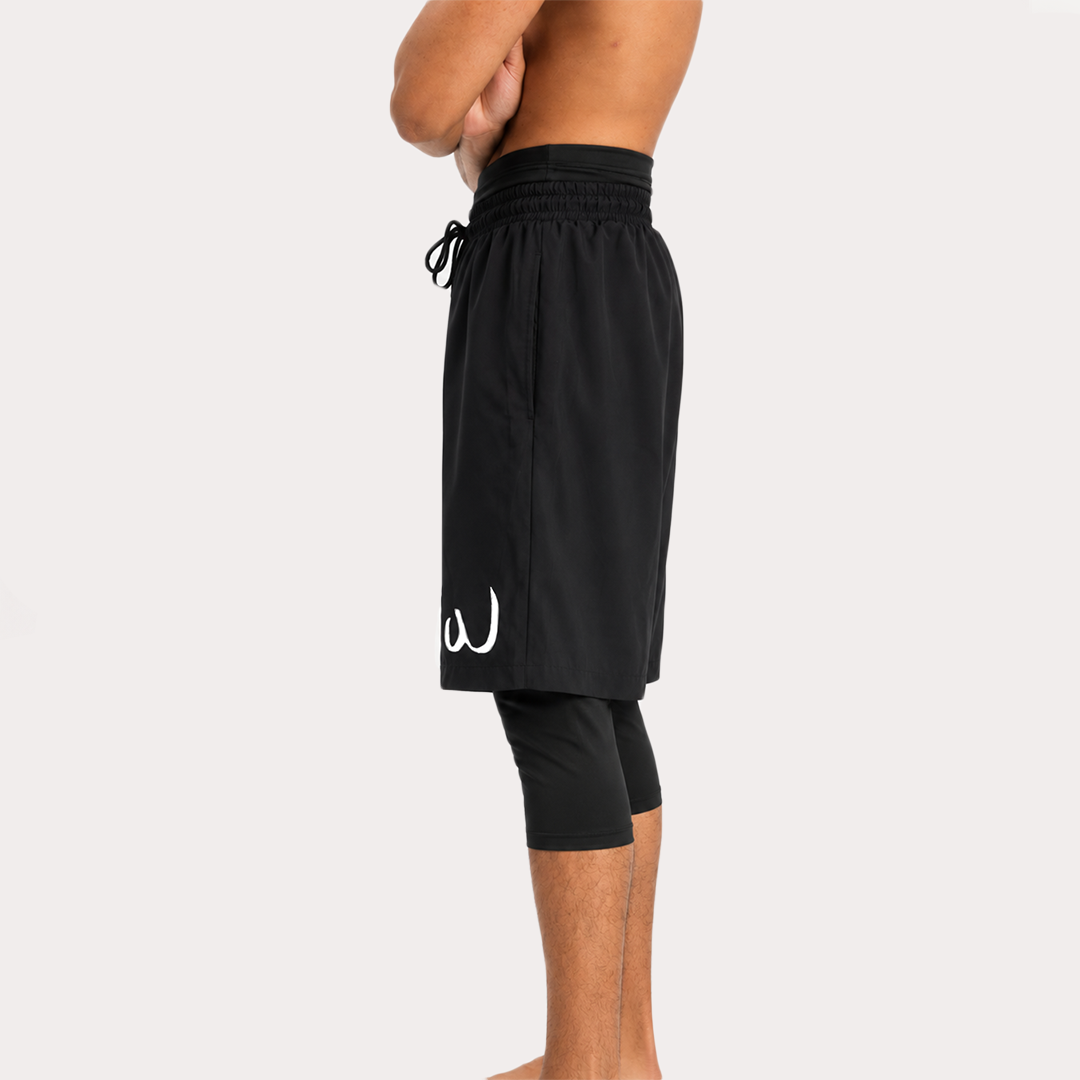 side double layer awrah short