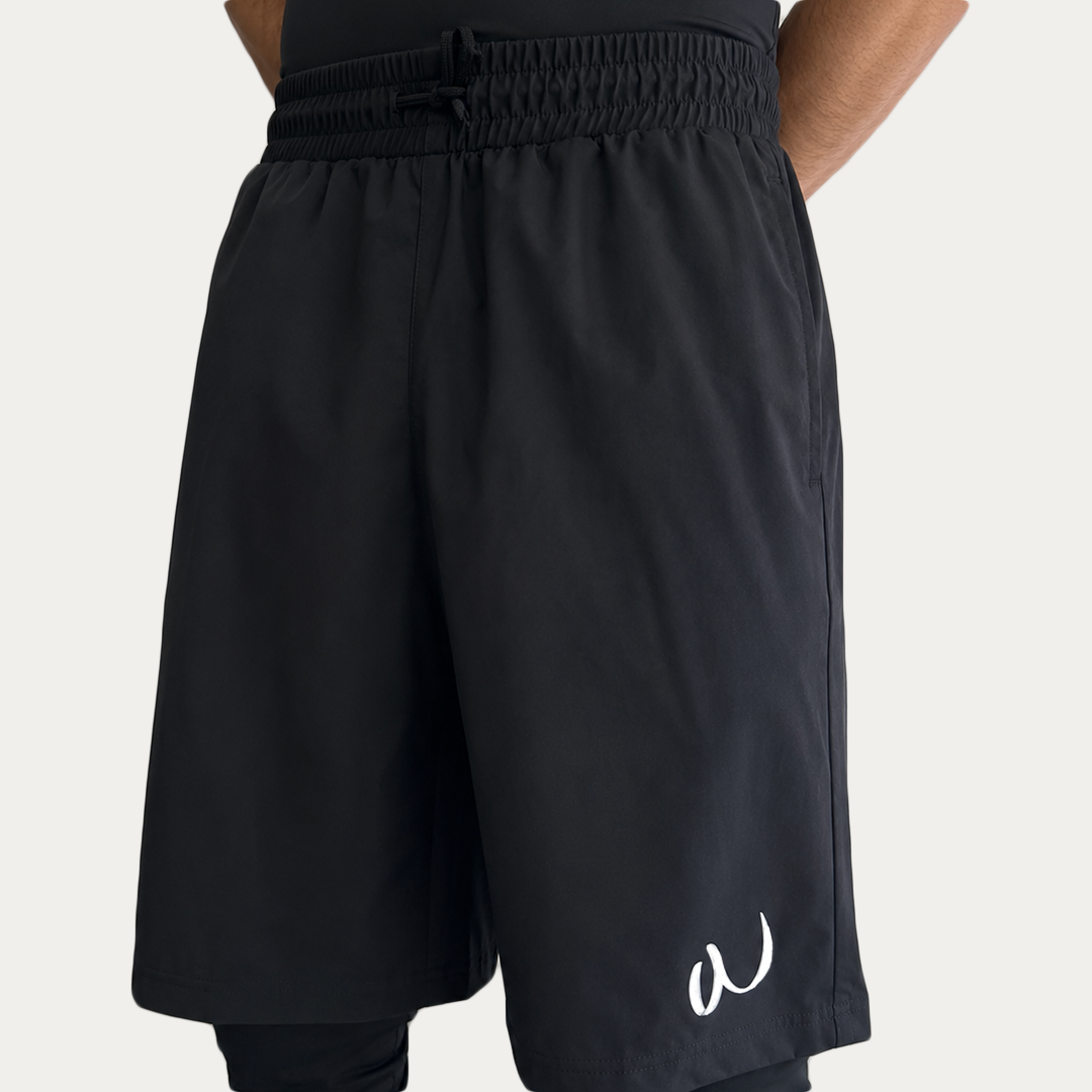 outer double layer awrah short