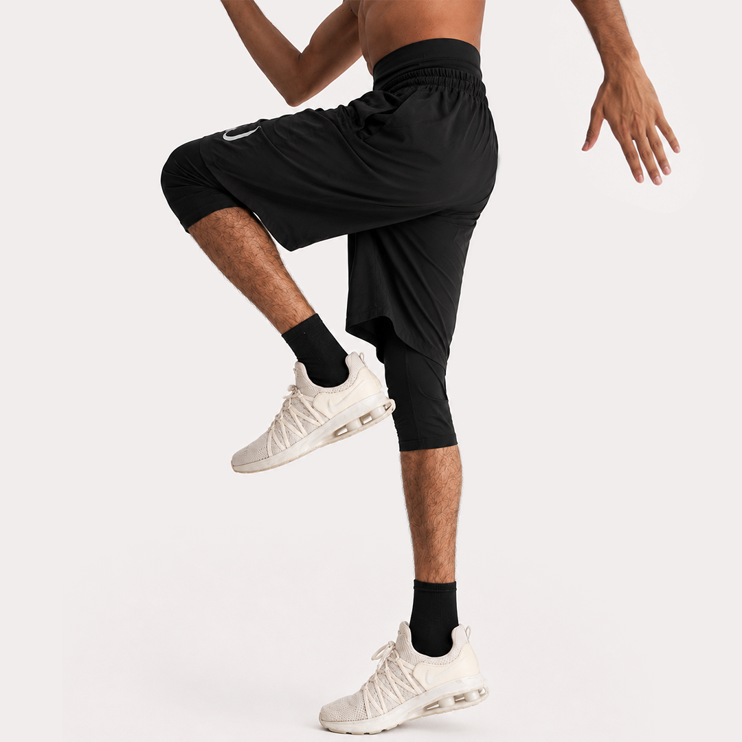 side run double layer awrah short
